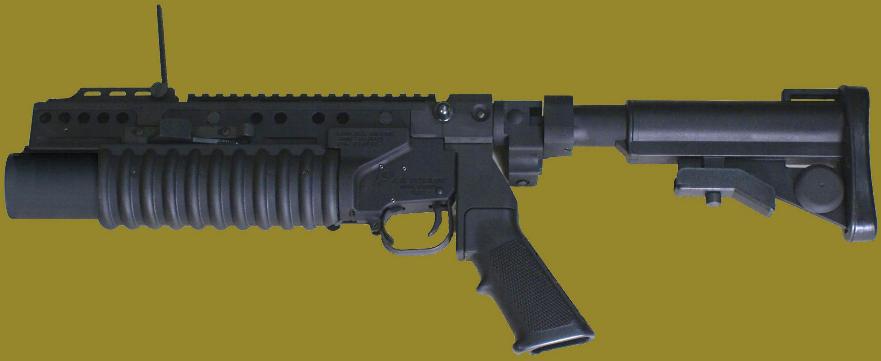 M203PI 40mm Grenade Launcher attached to the standalone 